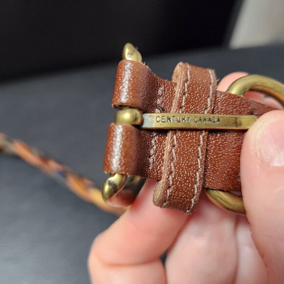Century Canada Vintage Leather Woven Belt - Picture 2 of 3